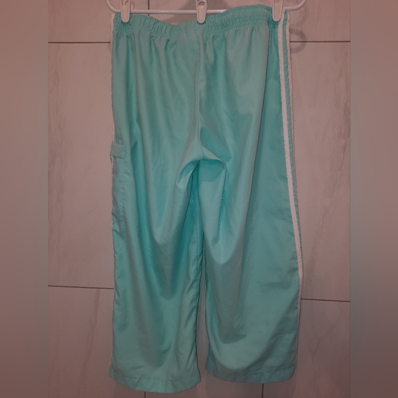 Adidas Women's Capri Pants size large beautiful teal & white color EUC - Picture 7 of 10
